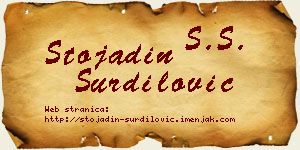 Stojadin Šurdilović vizit kartica